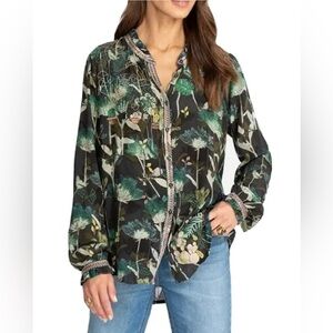 Johnny Was Biya Cactus Button Up Shirt Size XL (EUC, like new)